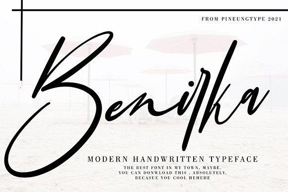 Benirka: A Stylish Script Font for Editorial Design