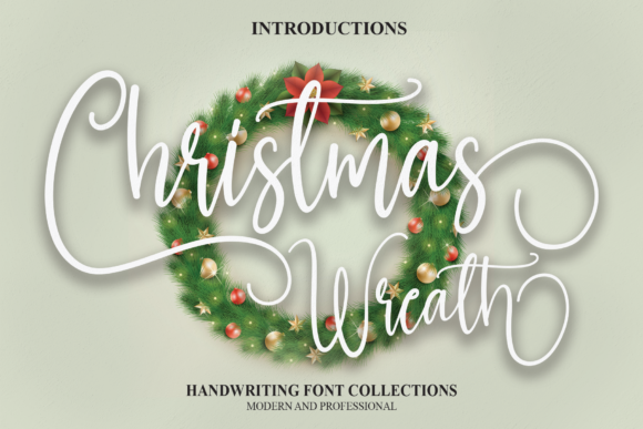 Christmas Wreath Font: Elegant Script for Handmade Holiday Magic