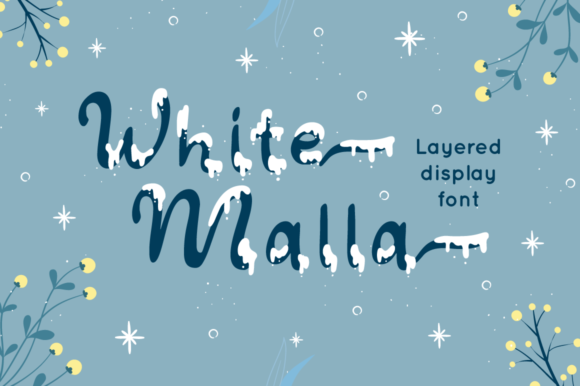 White Malla: A Layered Script Font for Editorial Warmth